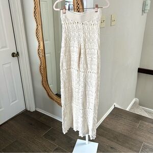 House of Harlow 1960 / Mardee Ivory Cream Crochet Pants